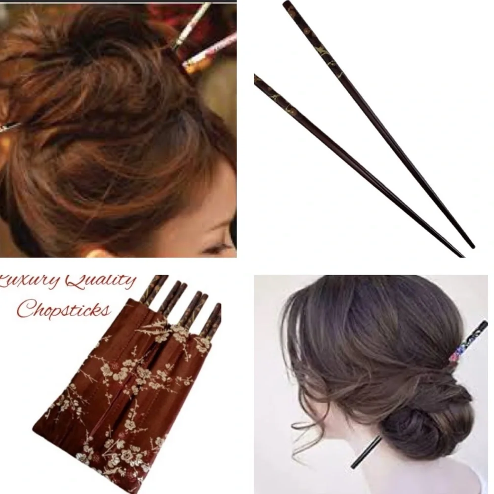 Chopsticks Ornate Luxury Quality Dinner Set or Use As Luxury Quality Hair Sticks